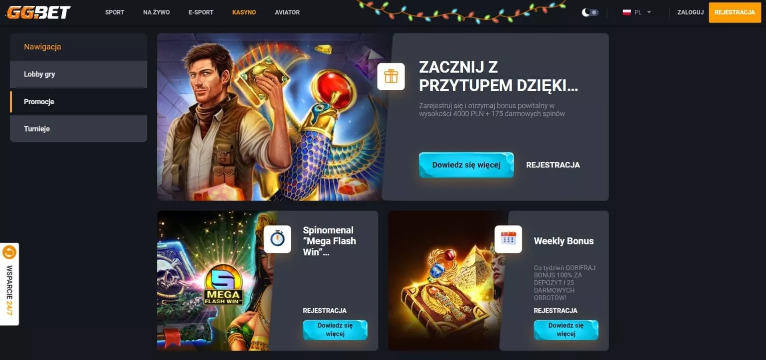 GGbet Casino Bonuses