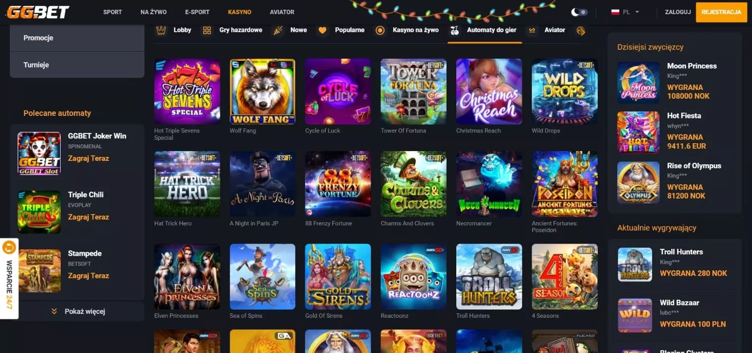 GGbet Casino slot machines