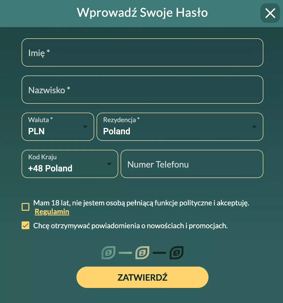 Lemon Casino - Registration 3